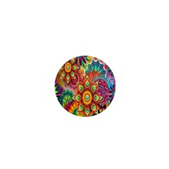 Colorful Abstract Flower Floral Sunflower Rose Star Rainbow 1  Mini Magnets