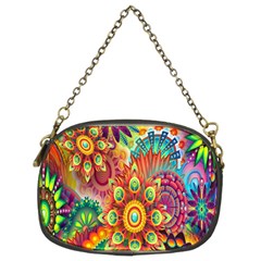 Colorful Abstract Flower Floral Sunflower Rose Star Rainbow Chain Purses (two Sides)  by Alisyart