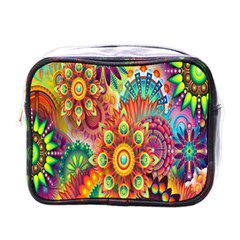 Colorful Abstract Flower Floral Sunflower Rose Star Rainbow Mini Toiletries Bags by Alisyart