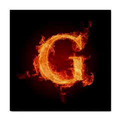 Fire Letterz G Tile Coasters by Alisyart