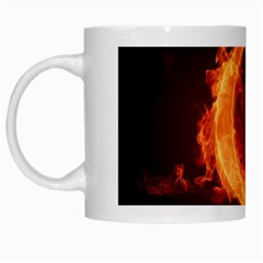 Fire Letterz G White Mugs by Alisyart