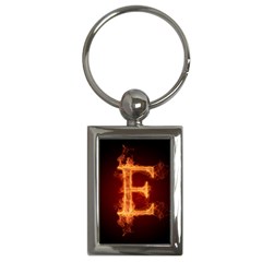 Fire Letterz E Key Chains (rectangle)  by Alisyart