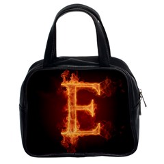 Fire Letterz E Classic Handbags (2 Sides)