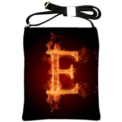 Fire Letterz E Shoulder Sling Bags by Alisyart
