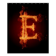 Fire Letterz E Shower Curtain 60  X 72  (medium) 