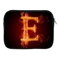 Fire Letterz E Apple Ipad 2/3/4 Zipper Cases by Alisyart