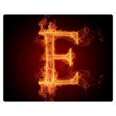 Fire Letterz E Double Sided Flano Blanket (medium) 
