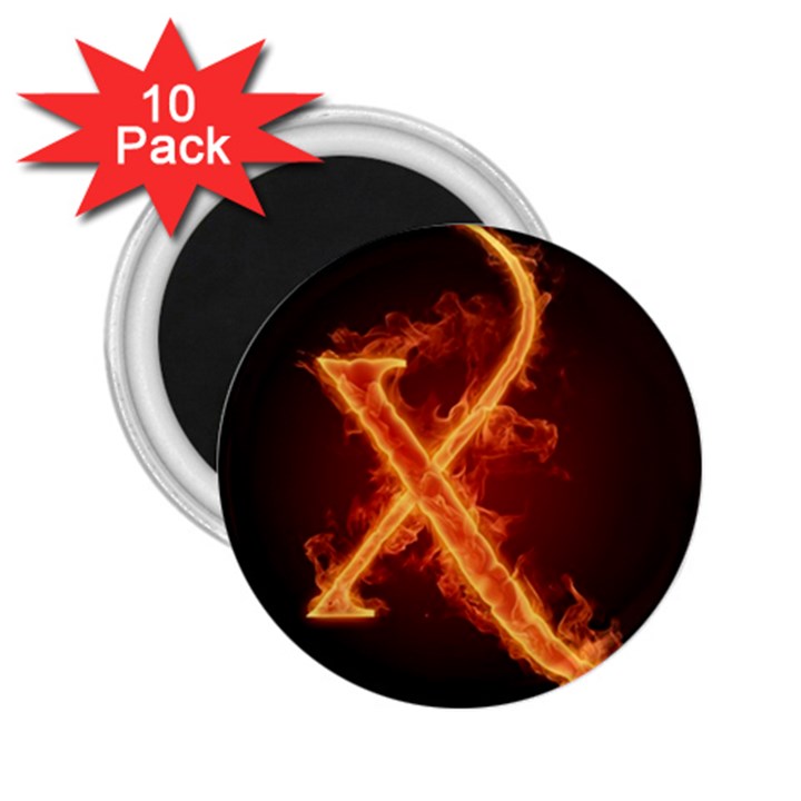 Fire Letterz X 2.25  Magnets (10 pack) 