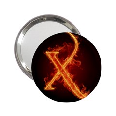 Fire Letterz X 2 25  Handbag Mirrors by Alisyart