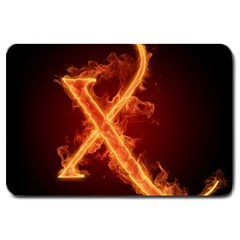 Fire Letterz X Large Doormat  by Alisyart