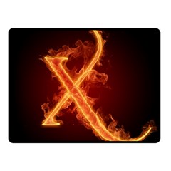 Fire Letterz X Double Sided Fleece Blanket (small) 