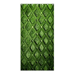 Circle Square Green Stone Shower Curtain 36  X 72  (stall) 