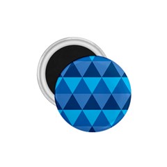 Geometric Chevron Blue Triangle 1 75  Magnets by Alisyart