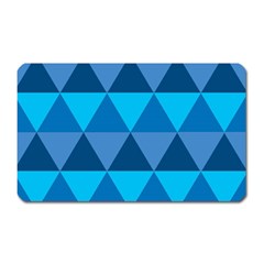 Geometric Chevron Blue Triangle Magnet (rectangular) by Alisyart