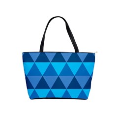 Geometric Chevron Blue Triangle Shoulder Handbags