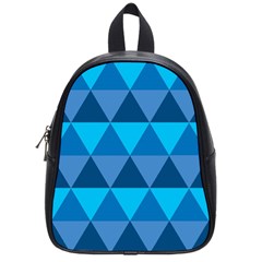 Geometric Chevron Blue Triangle School Bags (small) 