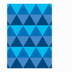 Geometric Chevron Blue Triangle Small Garden Flag (two Sides)