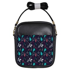 Fruit Pear Apple Purple Pink Blue Girls Sling Bags