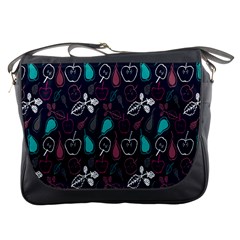 Fruit Pear Apple Purple Pink Blue Messenger Bags