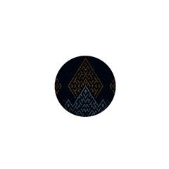 Geometric Triangle Grey Gold 1  Mini Buttons by Alisyart