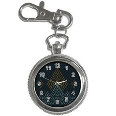Geometric Triangle Grey Gold Key Chain Watches by Alisyart