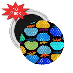 Fruit Apples Color Rainbow Green Blue Yellow Orange 2 25  Magnets (10 Pack)  by Alisyart