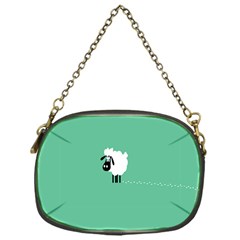 Goat Sheep Green White Animals Chain Purses (one Side) 