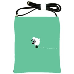 Goat Sheep Green White Animals Shoulder Sling Bags