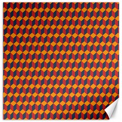 Geometric Plaid Red Orange Canvas 20  X 20  