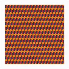 Geometric Plaid Red Orange Medium Glasses Cloth (2-side)