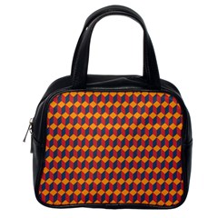 Geometric Plaid Red Orange Classic Handbags (one Side) by Alisyart