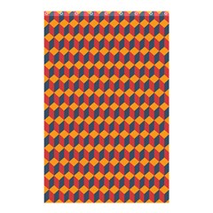 Geometric Plaid Red Orange Shower Curtain 48  X 72  (small) 