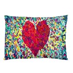 Geometric Heart Diamonds Love Valentine Triangle Color Pillow Case (Two Sides) Back