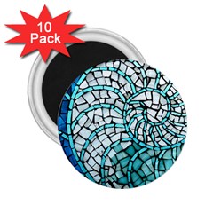 Glass Mosaics Blue Green 2 25  Magnets (10 Pack)  by Alisyart