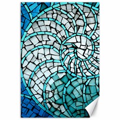 Glass Mosaics Blue Green Canvas 12  X 18  