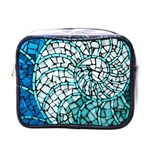 Glass Mosaics Blue Green Mini Toiletries Bags Front