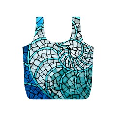 Glass Mosaics Blue Green Full Print Recycle Bags (s)  by Alisyart