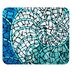 Glass Mosaics Blue Green Double Sided Flano Blanket (small)  by Alisyart