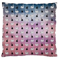 Goose Swan Hook Purple Large Cushion Case (two Sides) by Alisyart