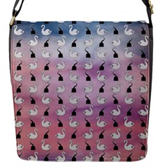 Goose Swan Hook Purple Flap Messenger Bag (s)