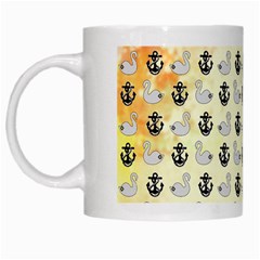 Goose Swan Anchor Gold White Mugs by Alisyart