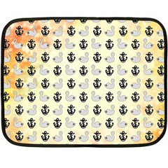 Goose Swan Anchor Gold Fleece Blanket (mini)