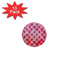 Goose Swan Anchor Pink 1  Mini Buttons (10 Pack) 