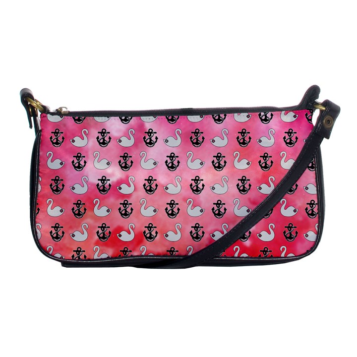 Goose Swan Anchor Pink Shoulder Clutch Bags