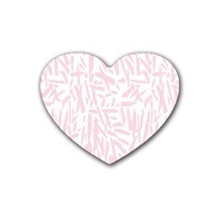 Graffiti Paint Pink Rubber Coaster (heart) 