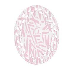 Graffiti Paint Pink Ornament (oval Filigree)