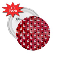 Goose Swan Hook Red 2 25  Buttons (10 Pack) 