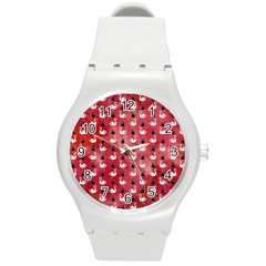 Goose Swan Hook Red Round Plastic Sport Watch (m) by Alisyart