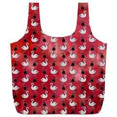 Goose Swan Hook Red Full Print Recycle Bags (l) 