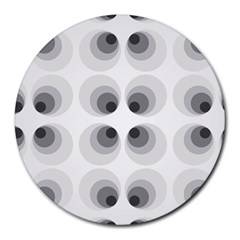 Hole Black Eye Grey Circle Round Mousepads